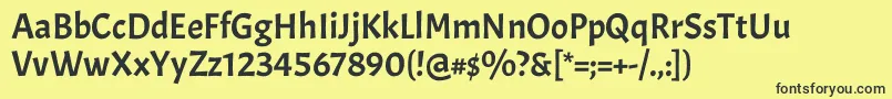 AcmeRegular Font – Black Fonts on Yellow Background