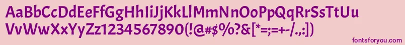 Шрифт AcmeRegular – фиолетовые шрифты на розовом фоне