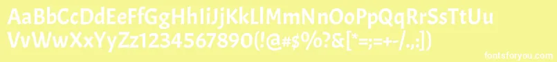 AcmeRegular Font – White Fonts on Yellow Background