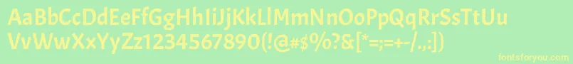 AcmeRegular Font – Yellow Fonts on Green Background