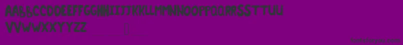 Police Terminant – polices noires sur fond violet