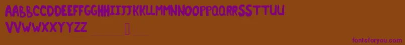 Terminant Font – Purple Fonts on Brown Background