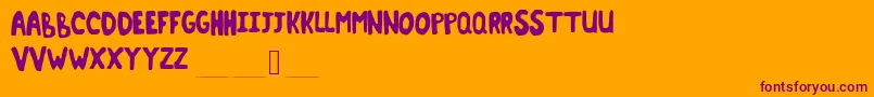 Terminant Font – Purple Fonts on Orange Background