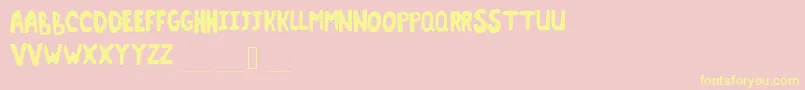 Terminant Font – Yellow Fonts on Pink Background