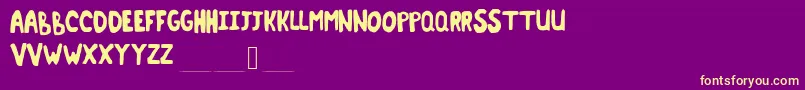 Terminant Font – Yellow Fonts on Purple Background