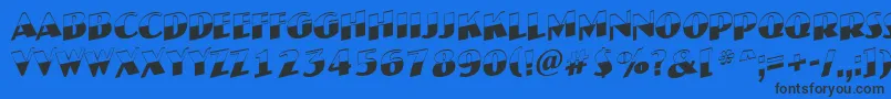 JaspertitulbwupRegular Font – Black Fonts on Blue Background