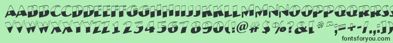 JaspertitulbwupRegular Font – Black Fonts on Green Background