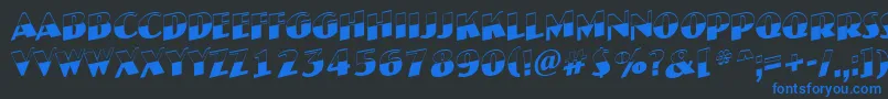 JaspertitulbwupRegular Font – Blue Fonts on Black Background