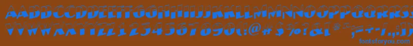 JaspertitulbwupRegular Font – Blue Fonts on Brown Background