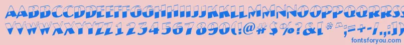 JaspertitulbwupRegular Font – Blue Fonts on Pink Background