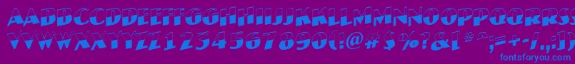 JaspertitulbwupRegular Font – Blue Fonts on Purple Background