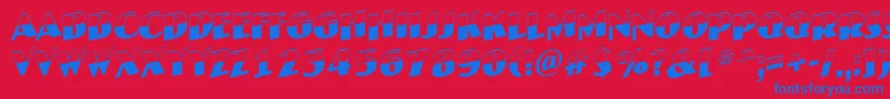 JaspertitulbwupRegular Font – Blue Fonts on Red Background