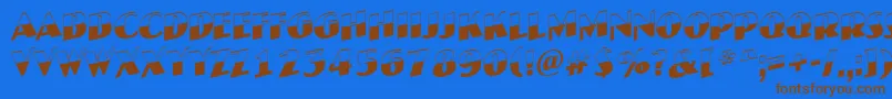 JaspertitulbwupRegular Font – Brown Fonts on Blue Background