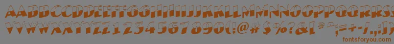 JaspertitulbwupRegular Font – Brown Fonts on Gray Background