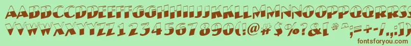 JaspertitulbwupRegular Font – Brown Fonts on Green Background