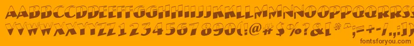 JaspertitulbwupRegular Font – Brown Fonts on Orange Background