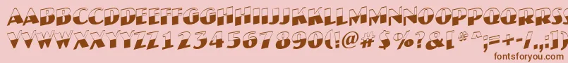 JaspertitulbwupRegular Font – Brown Fonts on Pink Background