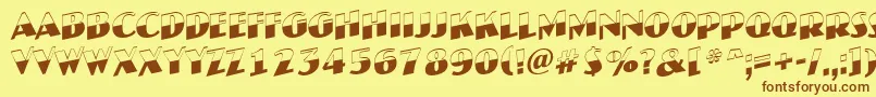 JaspertitulbwupRegular-Schriftart – Braune Schriften auf gelbem Hintergrund
