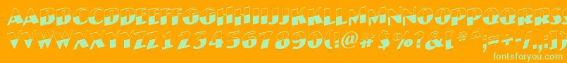 JaspertitulbwupRegular Font – Green Fonts on Orange Background