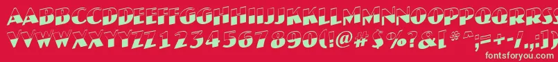 JaspertitulbwupRegular Font – Green Fonts on Red Background