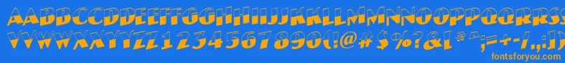 JaspertitulbwupRegular Font – Orange Fonts on Blue Background