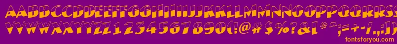 JaspertitulbwupRegular Font – Orange Fonts on Purple Background