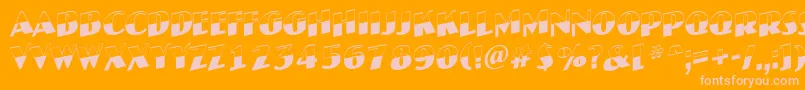 JaspertitulbwupRegular Font – Pink Fonts on Orange Background