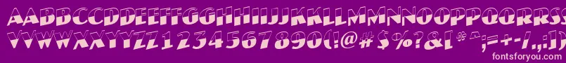 JaspertitulbwupRegular Font – Pink Fonts on Purple Background