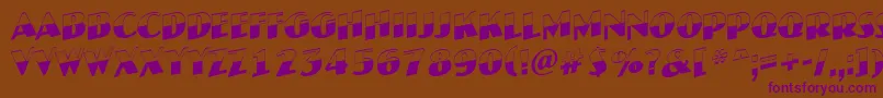 JaspertitulbwupRegular Font – Purple Fonts on Brown Background