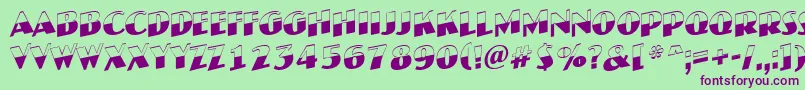 JaspertitulbwupRegular Font – Purple Fonts on Green Background