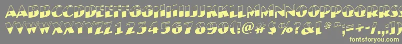 JaspertitulbwupRegular Font – Yellow Fonts on Gray Background