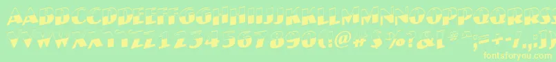 JaspertitulbwupRegular Font – Yellow Fonts on Green Background