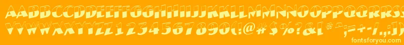 JaspertitulbwupRegular Font – Yellow Fonts on Orange Background