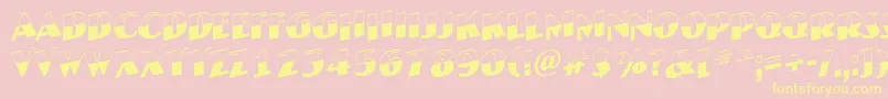 JaspertitulbwupRegular Font – Yellow Fonts on Pink Background