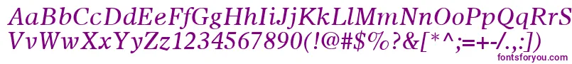 OlympianLtItalic Font – Purple Fonts on White Background