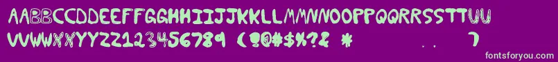 Ben Font – Green Fonts on Purple Background
