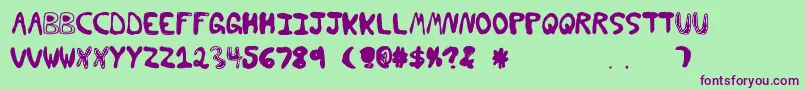 Ben Font – Purple Fonts on Green Background