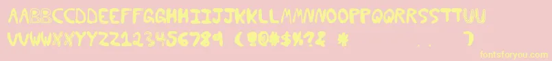 Ben Font – Yellow Fonts on Pink Background