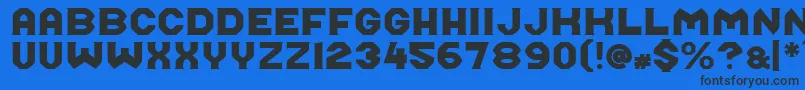 Midroba Font – Black Fonts on Blue Background