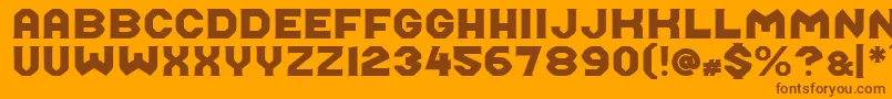Midroba-fontti – ruskeat fontit oranssilla taustalla