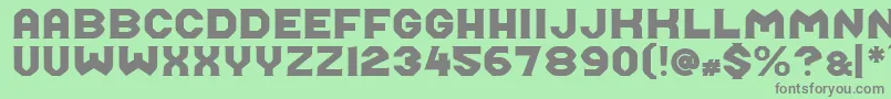 フォントMidroba – 緑の背景に灰色の文字
