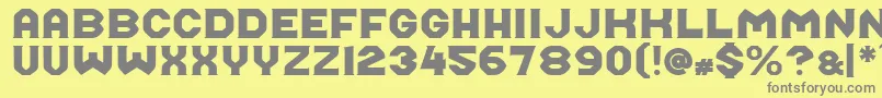 Midroba Font – Gray Fonts on Yellow Background