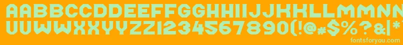 Midroba Font – Green Fonts on Orange Background