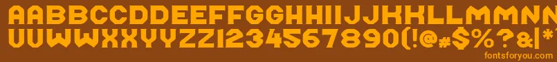 Czcionka Midroba – pomarańczowe czcionki na brązowym tle