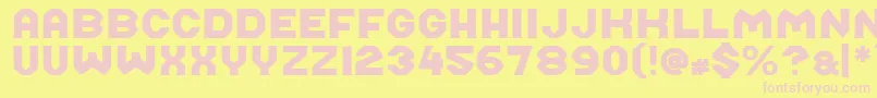 Midroba Font – Pink Fonts on Yellow Background