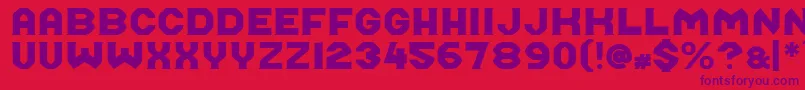Midroba Font – Purple Fonts on Red Background