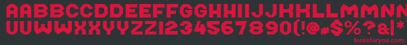 Midroba Font – Red Fonts on Black Background