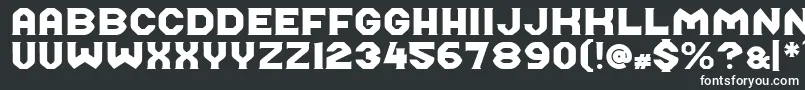 Midroba Font – White Fonts on Black Background