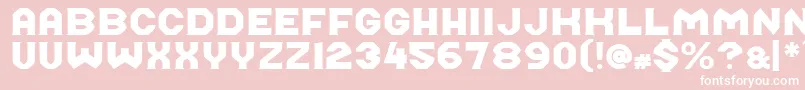 Midroba Font – White Fonts on Pink Background