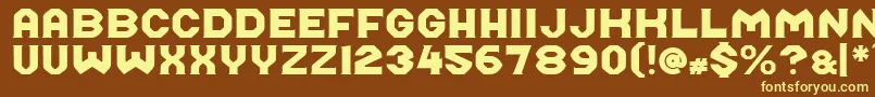 Midroba Font – Yellow Fonts on Brown Background